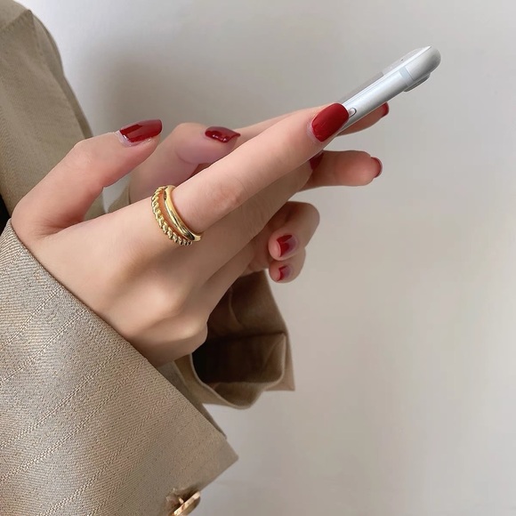 💕18K Gold Plated Stacked Twist Ring - Picture 4 of 8